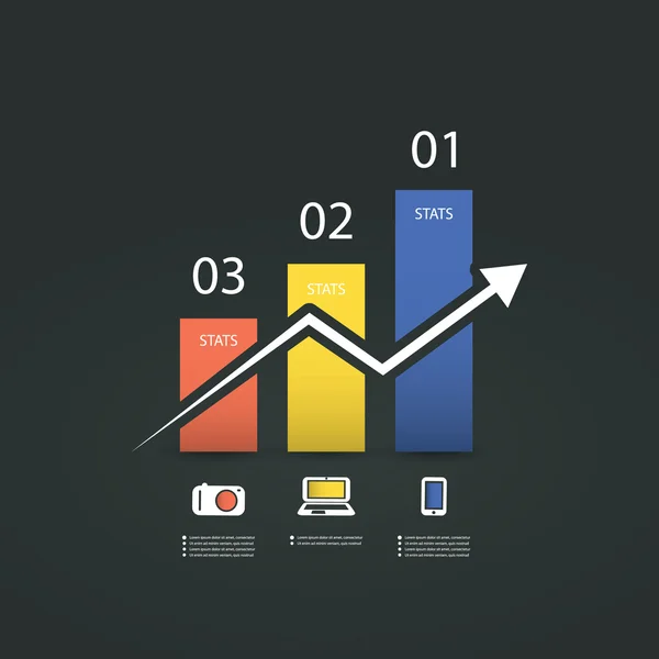 Infographic ontwerp - grafiek — Stockvector