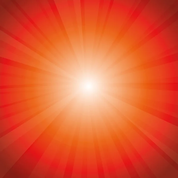 Red Sun Rays — Stock Vector