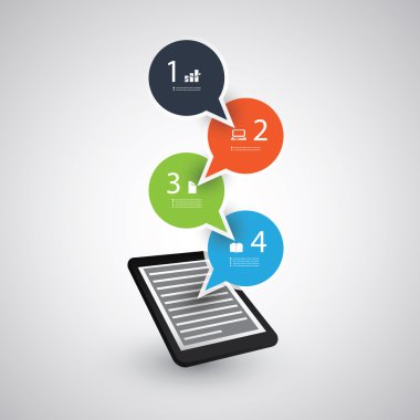 Infographic tasarım - Trendler cep telefonları ve tablet kavramı