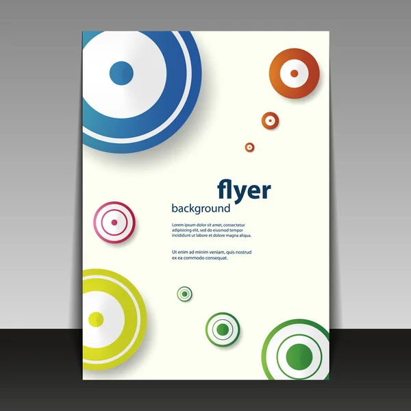 Flyer ou couvercle Design avec des cercles — Image vectorielle