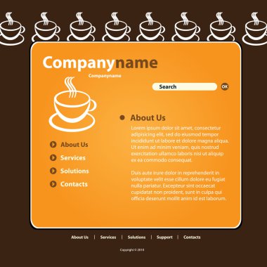 Web sitesi şablonu vektör