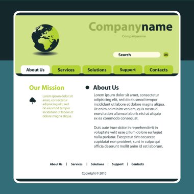 Web sitesi şablonu vektör