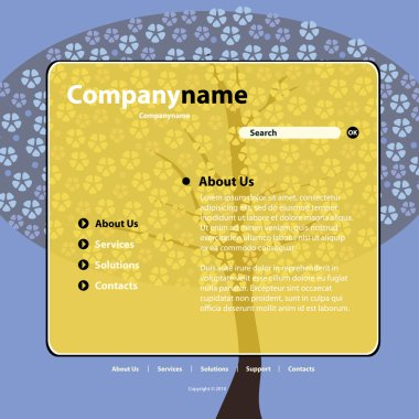 Web sitesi şablonu vektör