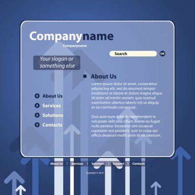 Web sitesi şablonu vektör