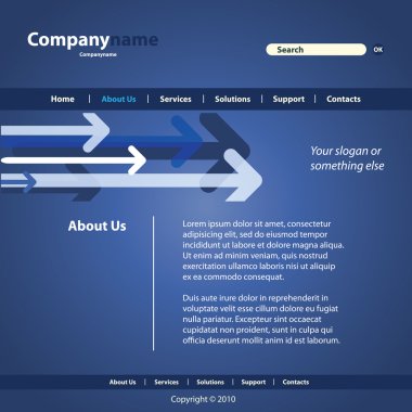 Web sitesi şablonu vektör