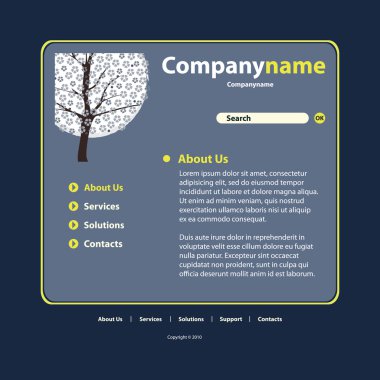 Web sitesi şablonu vektör