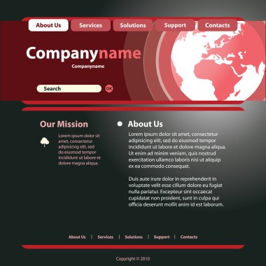 Web sitesi şablonu vektör