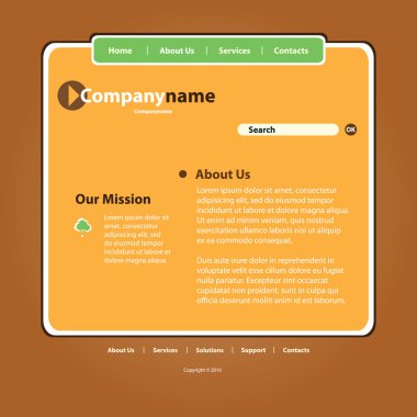 Web sitesi şablonu vektör