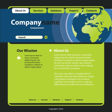 Web sitesi şablonu vektör