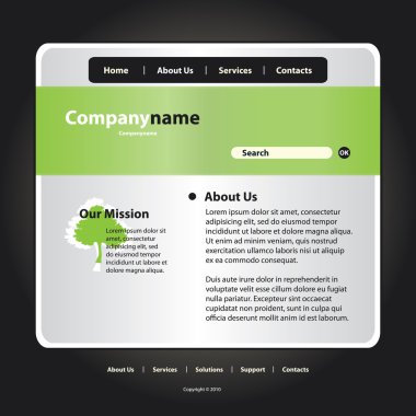 Web sitesi şablonu vektör