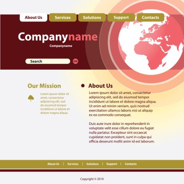 Web sitesi şablonu vektör