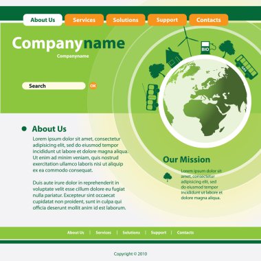 Web sitesi şablonu vektör