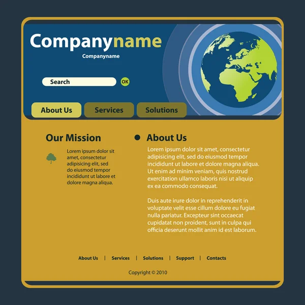 Web sitesi şablonu vektör