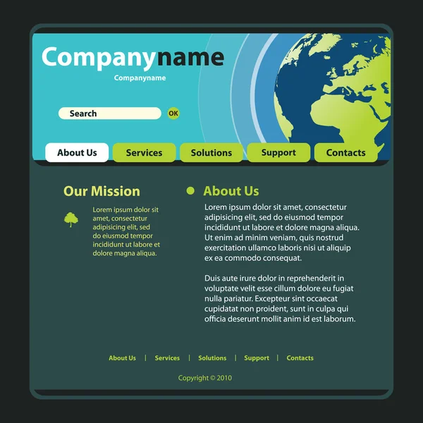 Website Template Vector — Stock Vector