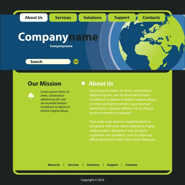 Web sitesi şablonu vektör
