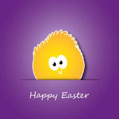 Paskalya kartı ile küçük tavuk çizmek