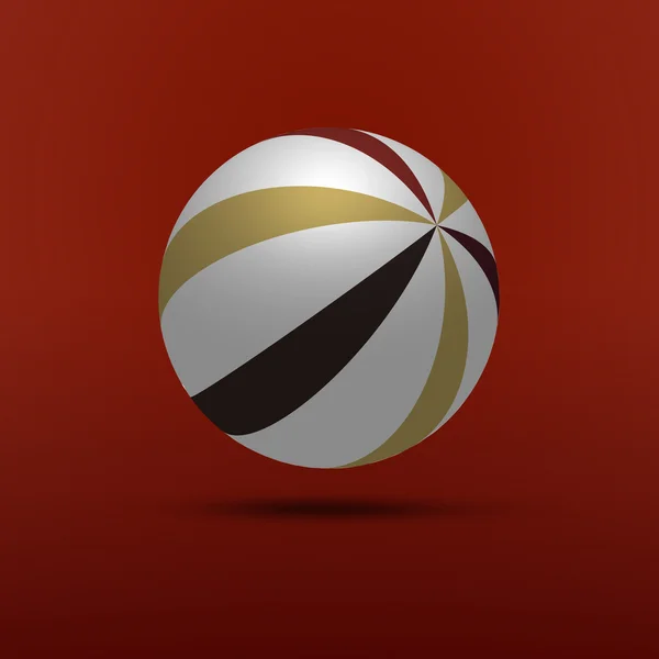 グローブまたはボール デザイン ベクトル イラスト ストライプ表面 — ストックベクタ