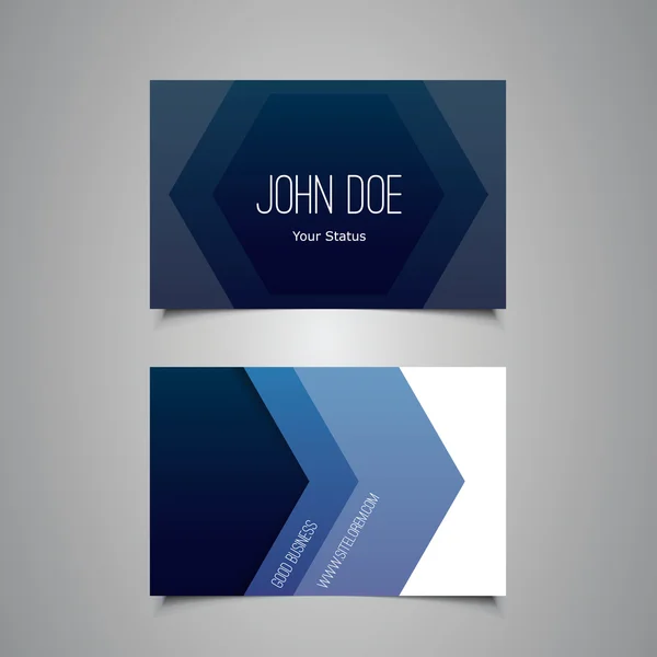 青色のパターンを持つビジネスまたはギフトのカードのデザイン — ストックベクタ