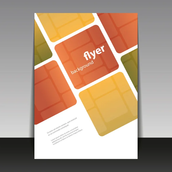 Flygblad eller cover design med abstrakt rutiga mönster — Stock vektor