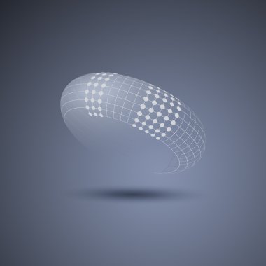 noktalı yüzeyi ile 3D halka tasarımı