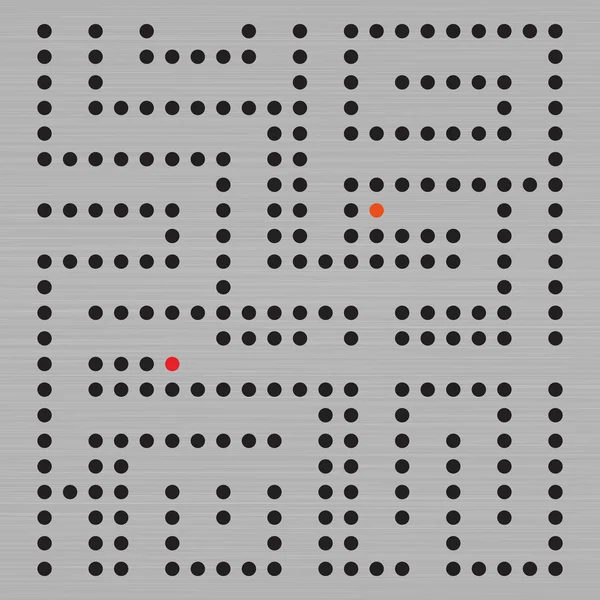 Gestippelde labyrint patroon - abstracte achtergrondontwerp — Stockvector