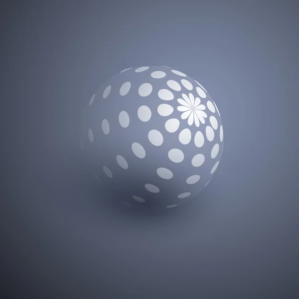 Globe Design avec surface pointillée — Image vectorielle