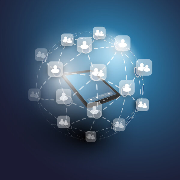 Глобальные или социальные сети - вектор EPS10 для Вашего бизнеса
