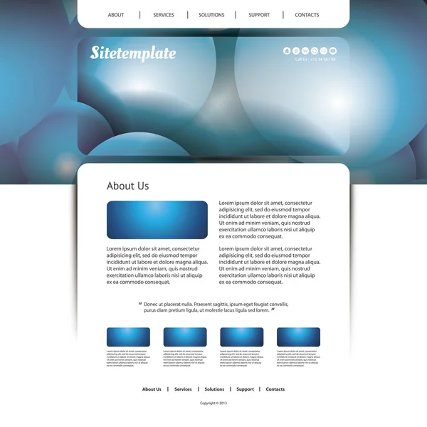 抽象的なパターンとのウェブサイトのデザイン — ストックベクタ