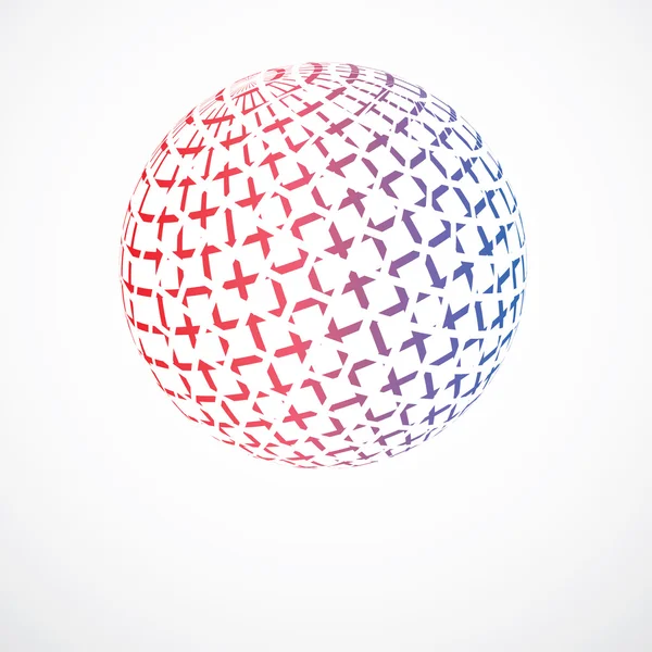 Colorato vettore di progettazione del globo digitale — Vettoriale Stock
