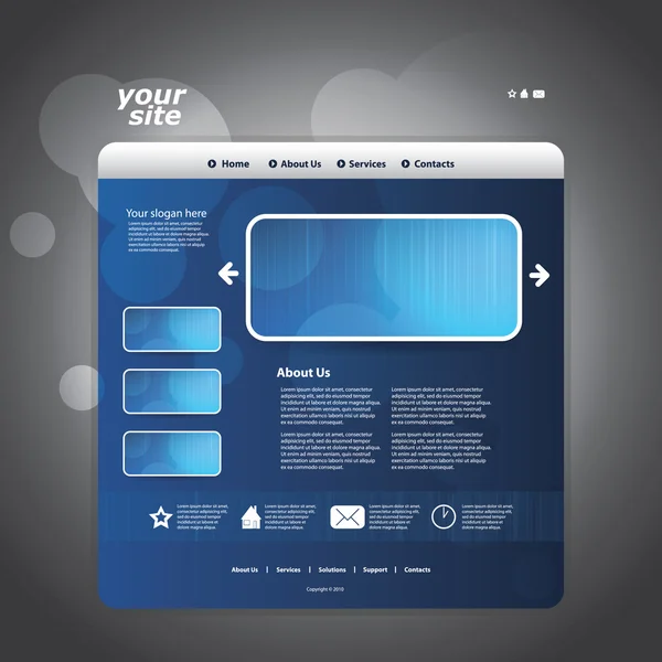 アブストラクトビジネスウェブサイトデザインテンプレートベクター — ストックベクタ