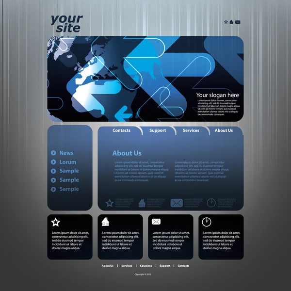 Abstract business web site ontwerp template vector — Stockvector