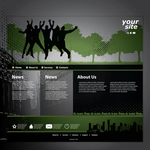 ウェブサイトテンプレート — ストックベクタ