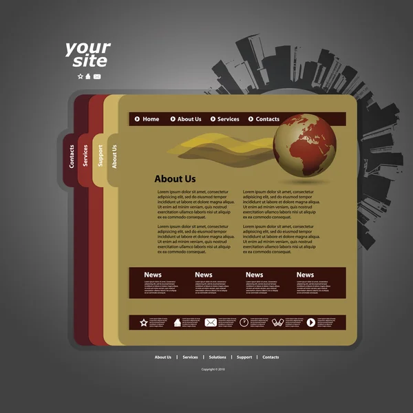 Plantilla web — Archivo Imágenes Vectoriales