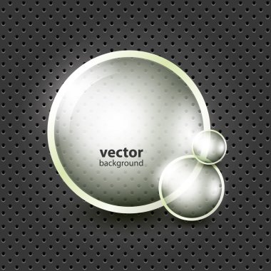 glanzende tekstballon op metalen achtergrond