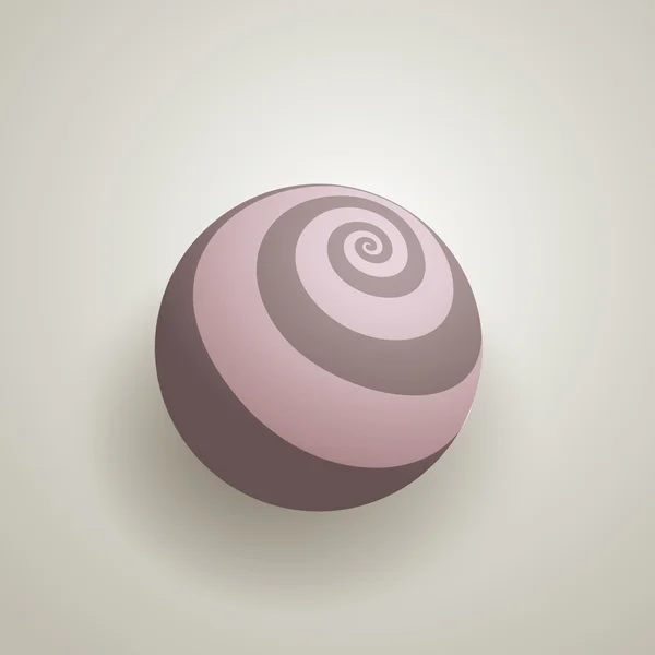 Globo 3D abstracto con espirales — Vector de stock