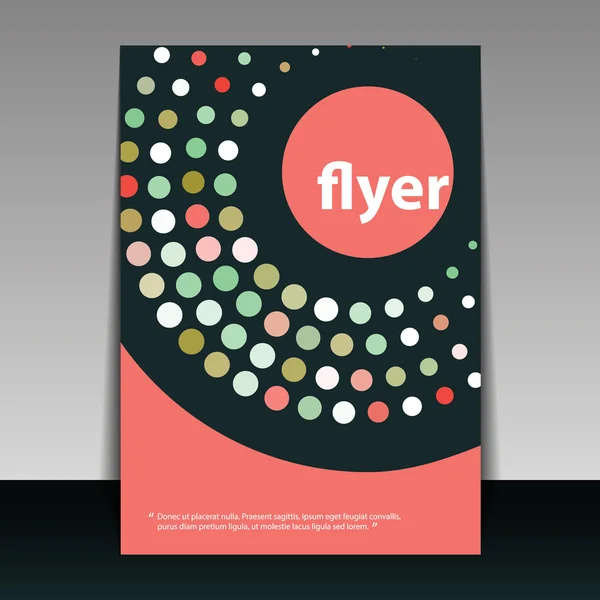 Flyer or Cover Design with Dots — Stock Vector