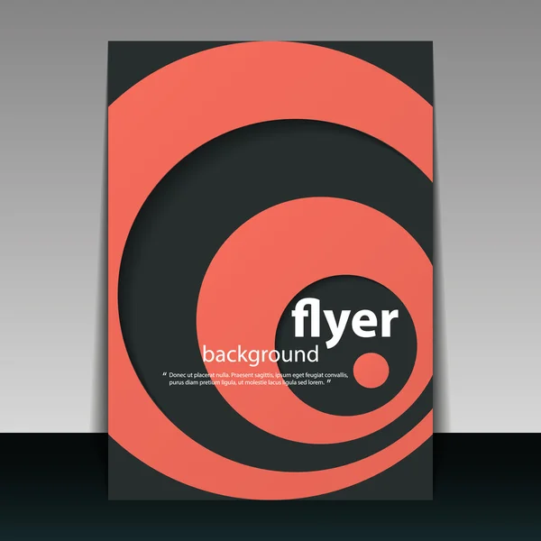 Flyer ou couvercle Design avec des cercles rouges et noirs — Image vectorielle