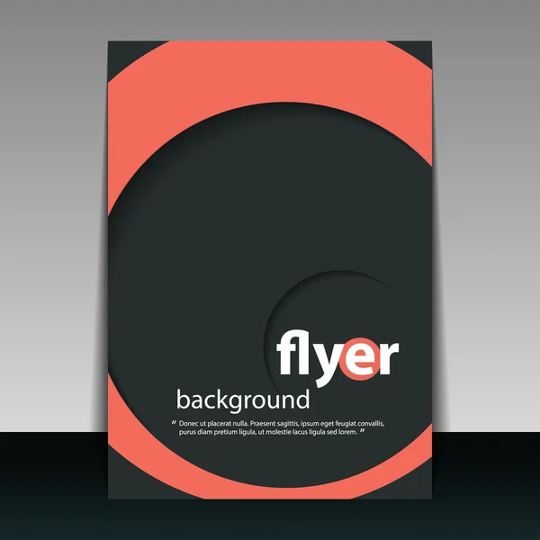Flyer ou couvercle Design avec des cercles rouges et noirs — Image vectorielle