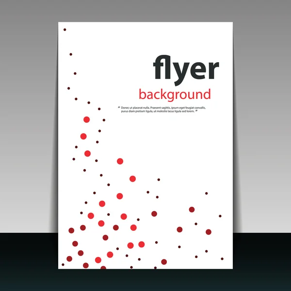 Flyer oder Cover-Design mit roten Punkten — Stockvektor