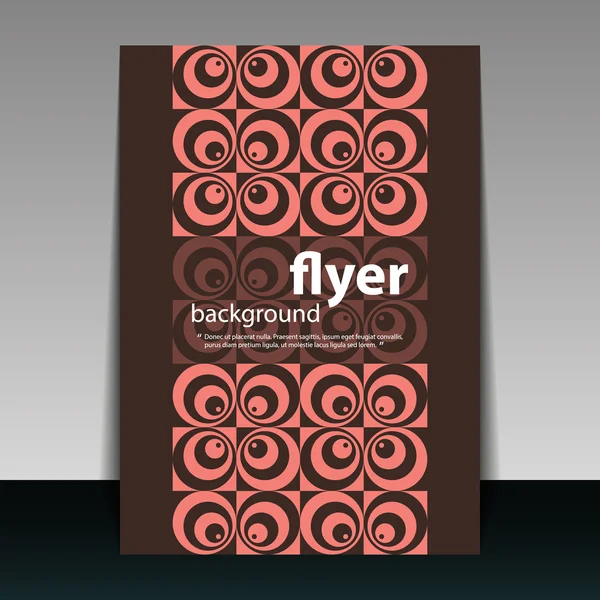 Flyer oder Cover-Design mit Retro-Muster — Stockvektor