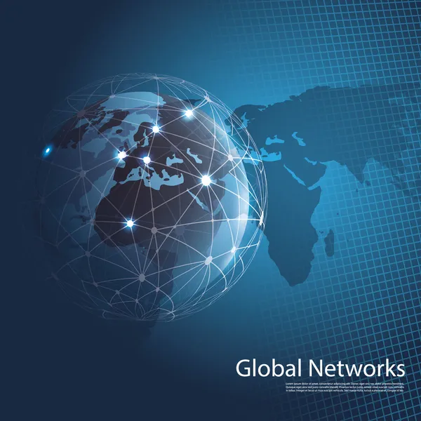 Redes globales - Vector EPS10 para su negocio Vector de stock
