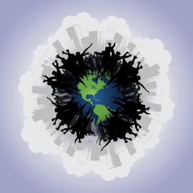 insanlar arka plan: eco, dünya