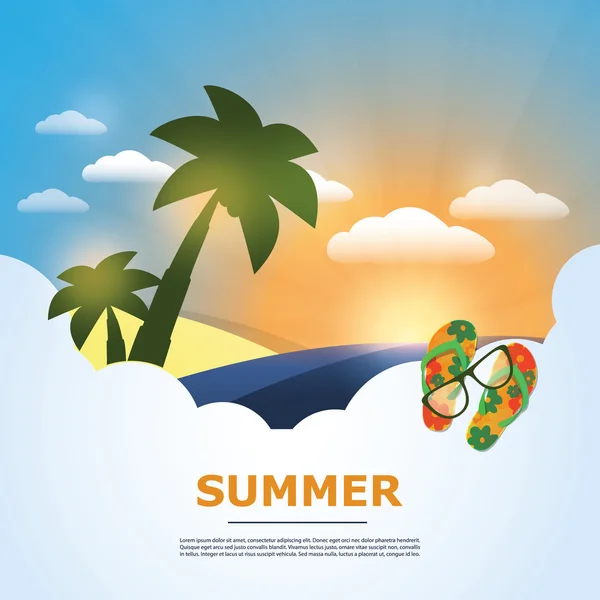 Fundo de férias de verão — Vetor de Stock