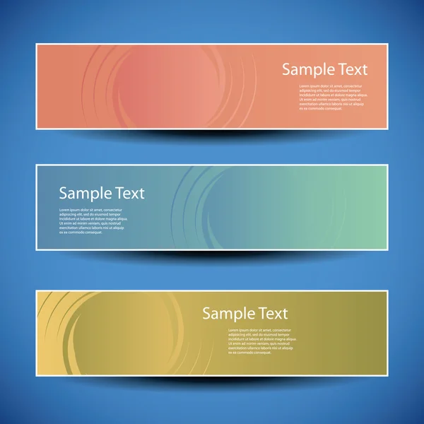 Modèles de bannière ou d'en-tête avec fond abstrait — Image vectorielle