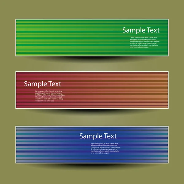 縞模様のバナーまたはヘッダーのデザイン — ストックベクタ