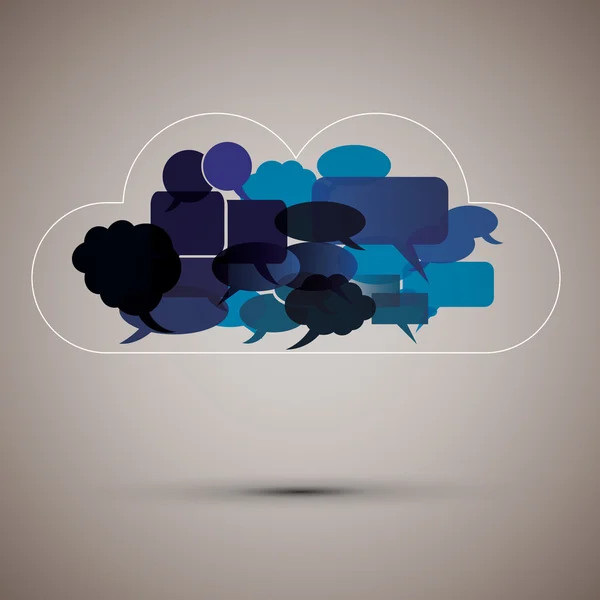 Σύννεφο φούσκα ομιλία — Διανυσματικό Αρχείο