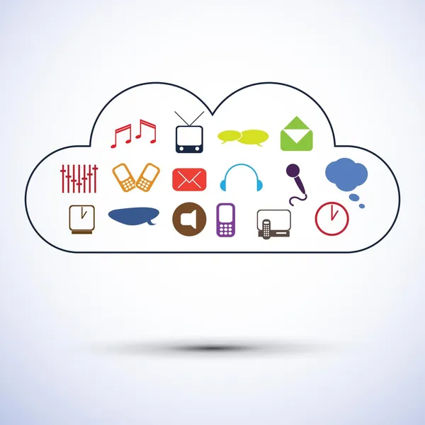 Concept voor cloud computing — Stockvector