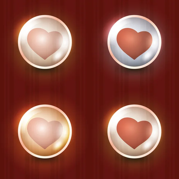 Red Hearts — Stock Vector