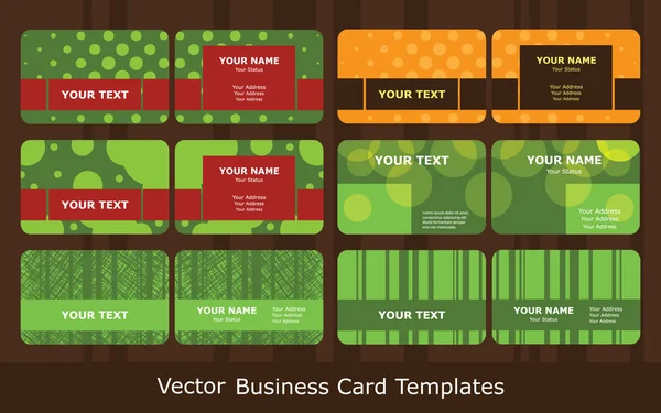 Ensemble de cartes de visite vectorielles — Image vectorielle