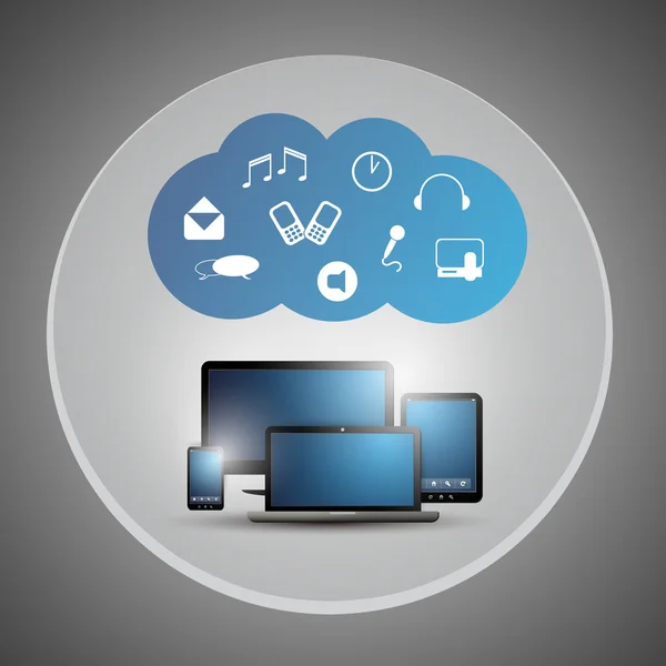 Concepto de computación en nube — Archivo Imágenes Vectoriales